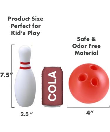 Mini Kids Bowling Set - 10 Pins, 1 Ball, Score Card - Indoor/Outdoor Game for Kids and Adults - Home Backyard Fun! - Buy Online on GoSupps.com