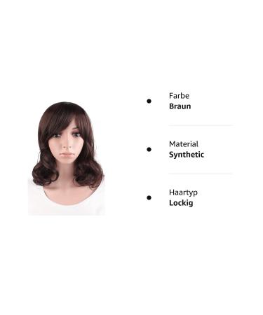 MapofBeauty Natural Short Curly Wigs for Girls - Brown Ladies' Fashion Wig | International Shipping Available - Buy Online on GoSupps.com
