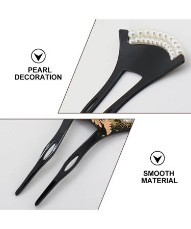 Hairpin Wooden Hair Pin Pearl Hair Pin Stick Women Hair Ornament U Shaped Hair Forks Hanfu Hair Stick Chinese Hair Chopsticks Chignon Bun Hair Acrylic Bride U-clip Japanese-style - Buy Online on GoSupps.com