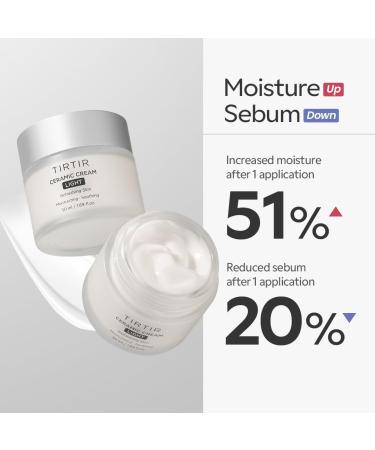 Buy TIRTIR Ceramic Cream Light - Deep Moisturizer for Glass Skin | Lightweight Korean Skincare with Polyglutamic Acid & Centella Asiatica | 1.69 Fl Oz - Buy Online on GoSupps.com