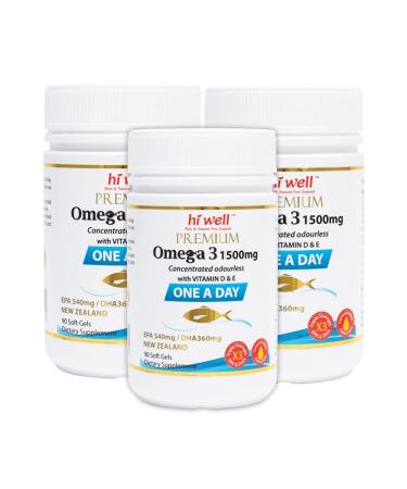 (Pack of 3) Hi Well Premium Omega3 1500mg 90Capsules
