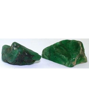 63.30 Gram Two Rare Emerald Green Silica Variscite CAB Facet Rough VS10/32223 - Buy Online on GoSupps.com