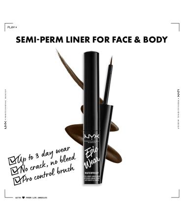 Nyx Epic Wear Liquid Liner - Waterproof Brown Matte Eyeliner - Buy Online on GoSupps.com