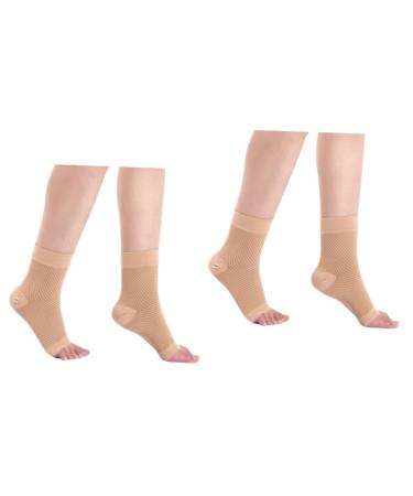 FRCOLOR 2 Pairs Sports Accessories Ankle Protector Plantar Socks Ankle Support Socks Elastic Socks Compression Socks