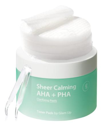 Glam Up AHA PHA Trouble Care Toner pads for Acne Prone Skin | Calming  Exfoliating  Pore Cleansing Korean Skincare Toner Pads for Sensitive Skin | Vegan Bamboo Cotton Face Gauze (65 Pads)