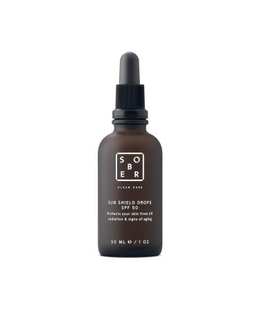 sober Sun Shield Drops SPF 50 Sun protection serum against UVA and UVB rays Light protection for any cream With ceramides + Q10 and vitamin E