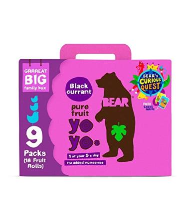 BEAR Bear Supporter Pack Yoyos Fruit Blackcurrant Family 9 x 20 g