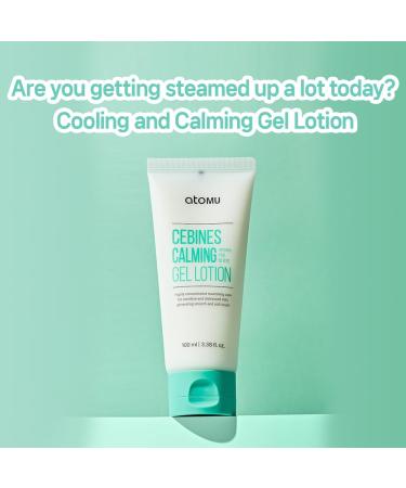 Atomu Cebines Calming Gel Lotion - Nourishing Cooling Facial Lotion for Sensitive Skin | Hypoallergenic Soothing Redness Cream | Korean Skincare (3.38 fl.oz - Buy Online on GoSupps.com
