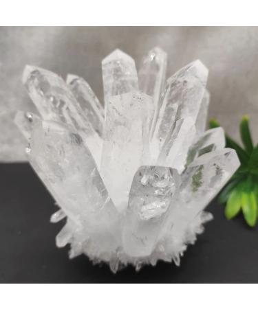 1pcs Natural Clear White Quartz Cluster PointStone Can be Used for (Size : 500-600g) HOMEZHOU (Size : 300-400g)