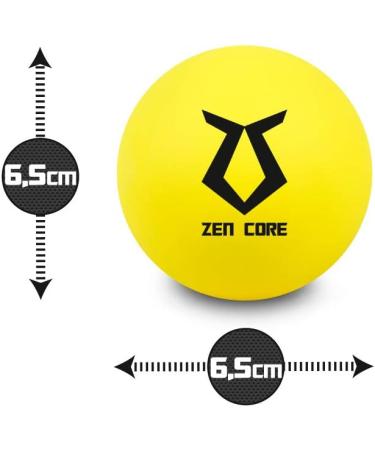 Zen Core Massageball Original - 3 Pack Fascia Balls (Rubber 6.5cm) for Trigger Point & Fascia Massage | International Shipping Available - Buy Online on GoSupps.com
