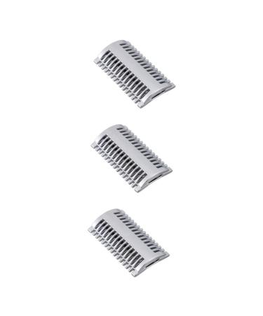 Angoily 3st razor head made of zinclegation Traditional razor parts Electric shears for men Electric shears for men robust razor head without blade bracket component man silverx3stk mediumx3pcs