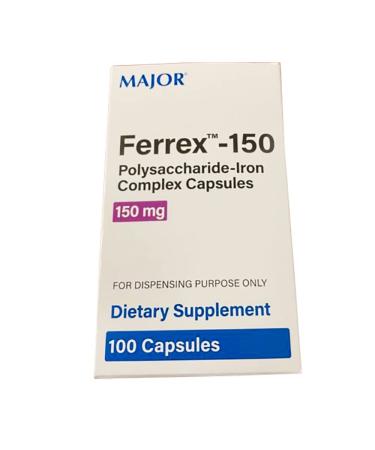 Major Ferrex-150 Polysaccharide-iron Complex Capsules 10 X 10