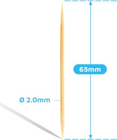 Montopack Eco-Friendly Wooden Toothpicks | Bulk 1000 Individually Wrapped Double Pointed Picks for Appetizers Cocktails & Cleaning - Buy Online on GoSupps.com