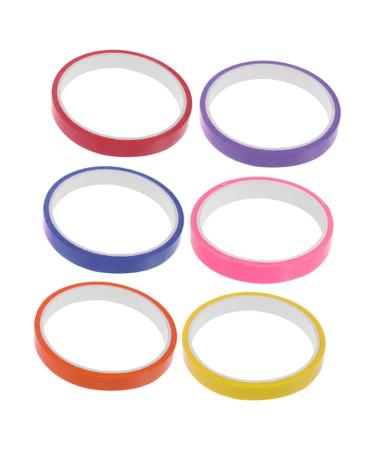 SHINEOFI 6 Rolls Sticky Ball Tape Gift Plastic Dedicated 2000X1.2CM Assorted Color