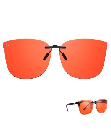 TJUTR Clip On Blue Light Blocking Glasses for Big Prescription Glasses Anti Eyestrain Glasses Idea for Computer Gaming TV