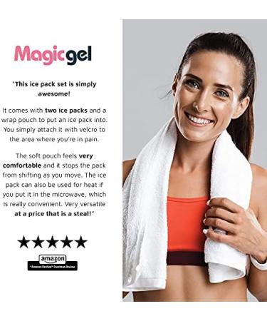 Reusable Ice Packs for Injuries with Adjustable Wrap-Around Strap | Dual Hot/Cold Gel Pack Set for Pain Relief | Ideal for Back, Neck, Ankle, Knee, Hip, Arm & More - Buy Online on GoSupps.com