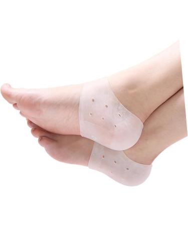 1 Pair Socks for Heel Pain Kids Plasters Plantar Insoles Baby Silicone Shower Brush Gel Heel Sleeves Support Colorful Hair Chain Cracked White Silicone Gel Moisturizing medium - Buy Online on GoSupps.com
