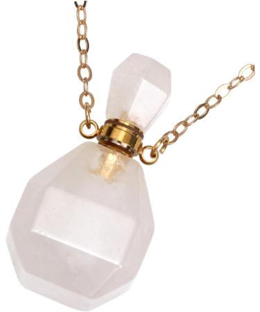 Zerodeko 2pcs Amethyst Aromatherapy Necklace - Natural Perfume Bottle Pendant for Essential Oils - White Diffuser Jewelry - Buy Online on GoSupps.com