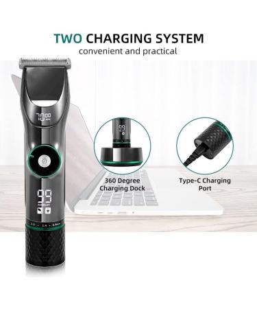 Professional Cordless Hair Clippers & Beard Trimmer for Men | Rechargeable Hair Cutter Kit for Face & Body | Strong Power Black Barber Shop Set - Buy Online on GoSupps.com