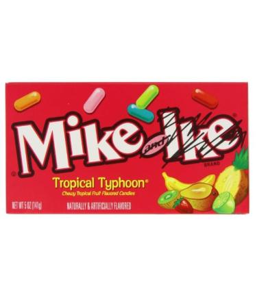 Mike and Ike Tropical Typhoon Theatre Box 5 oz/141 g (Pack Of 3) Twisty And Tasty Treat Gift Hamper Birthday Present Chirstmas Easter Thank You