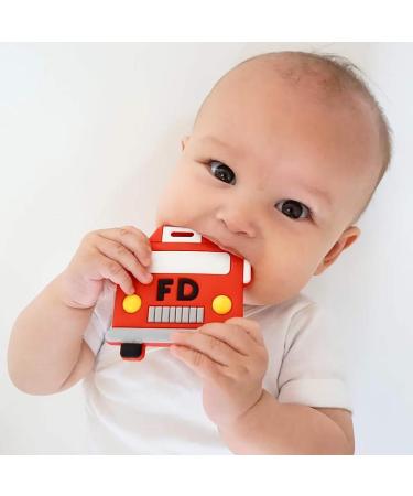 Silli Chews Fire Truck Teether - Infant Silicone Teething Toy - Buy Online on GoSupps.com