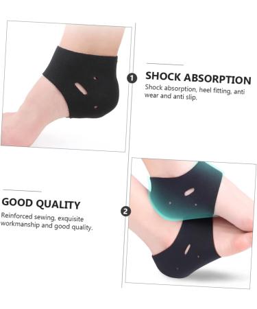 Beavorty Silicone Heel Protector Black 5 Pairs - Comfortable Heel Support for Exercise | Ankle Pad Brace for Ankle Support - Buy Online on GoSupps.com