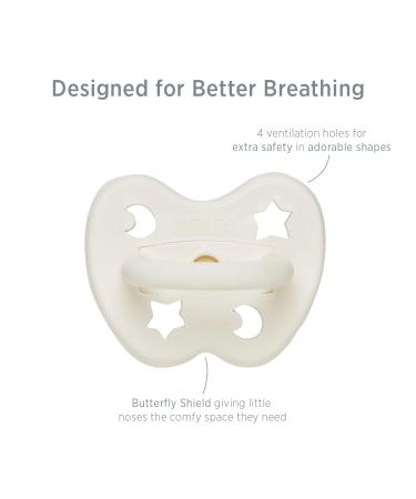 Natural Rubber Pacifier for Newborns | Symmetrical Design - Milky White (0+ Months) | Single Pack - Buy Online on GoSupps.com