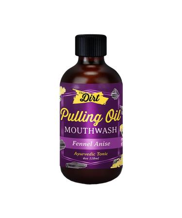 The Dirt Gluten Free Oil Pulling Mouthwash - Dental Tonic with Essential Oils for Bad Breath, Non-GMO (Fennel Anise, 4 Ounce) Fennel Anise 4 Ounce