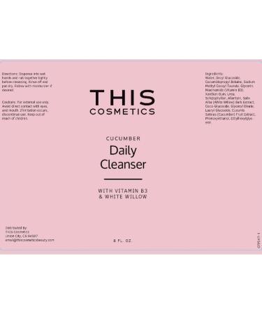 Cucumber Daily Cleanser - Refreshing Facial Cleanser for All Skin Types | International Shipping Available - Buy Online on GoSupps.com