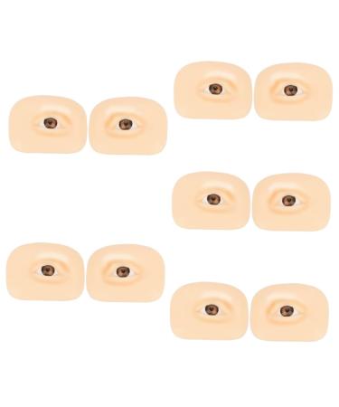 NOLITOY 5 Sets Makeup Practice Skin Eyeshadow Silicone Make up Skin Practical Training Eye Skin Major Tool 6.9x5.2cmx5pcs Assorted Colorx5pcs