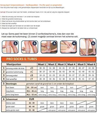 Herzog Compression Socks Pro Black-Silver - Extra Long Size 2 for Shoe Size 40-44 | Best Support for Travel & Sports - Buy Online on GoSupps.com