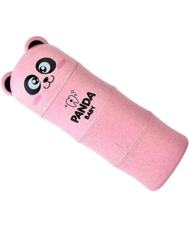 Travel Toothbrush Holder - Pink Panda Organizer & Protective Case | Reusable Toothbrush Cup for International Shipping - Buy Online on GoSupps.com