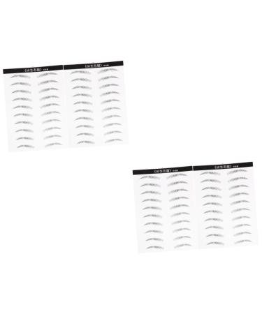 MAGICLULU 4 Sheets Pairs Eyebrow Sticker Adhesive Eyebrow Template Eyebrow Stencil Stickers Patch Hair 3d