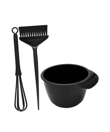 Beavorty 1 Set Hair Color Kit Tool Hair Coloring Bowl and Brush Hair Coloring Mixing Bowl Hair Coloring Brush and Bowl Salon Hair Coloring Bowl Pp Hair Dye Three Piece Suit re-usable