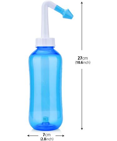 500ml Neti Pot Sinus Rinse Bottle | Nasal Wash & Allergy Cleaner | Pressure Nasal Irrigation System for Adults & Kids | BPA Free - Buy Online on GoSupps.com