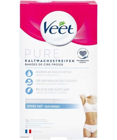 VEET Cold Wax Strips for Bikini Area & Armpits - 16 pcs | Hair Removal for Smooth Skin - Buy Online on GoSupps.com