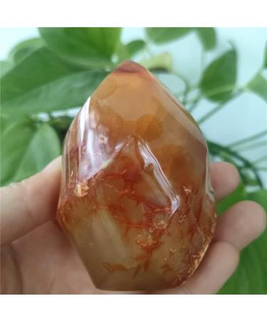Specimen Healed 2pcs 65-75mm Red Agate Crystal Flame Natural Carnelian Quartz Torch Grey Yellow Gemstones Crystals Reiki Stones Decor As a Gift Home Goods - Buy Online on GoSupps.com