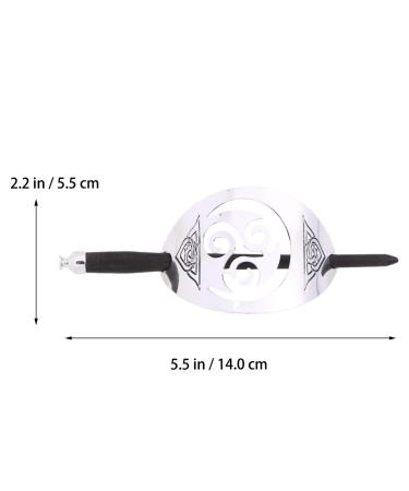 Lurrose Vintage Alloy Celtic Hair Clip with Wooden Slide Hair Stick for Women - Long Hair Bun Chignon Maker - Buy Online on GoSupps.com