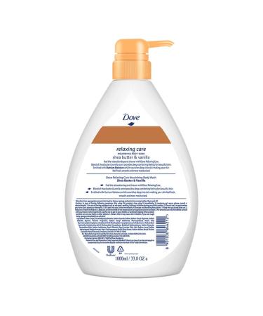 Do.ve Relaxing Shea Butter Body Wash with Vanilla - 1L Moisturizing Shower Gel Soothing & Gentle Cleanser for Smooth Skin - Naturally Derived Ingredients - Buy Online on GoSupps.com