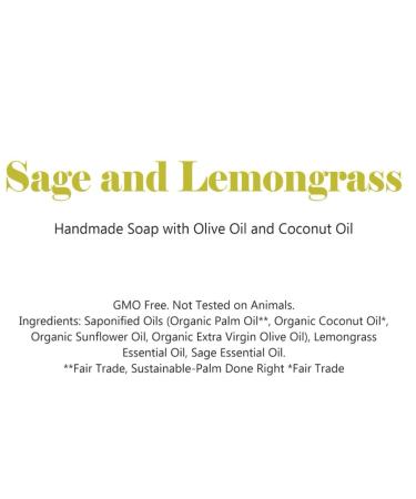 Buy Sage & Lemongrass Natural Soap - Organic Handmade & Eco-Friendly | International Shipping Available - Buy Online on GoSupps.com