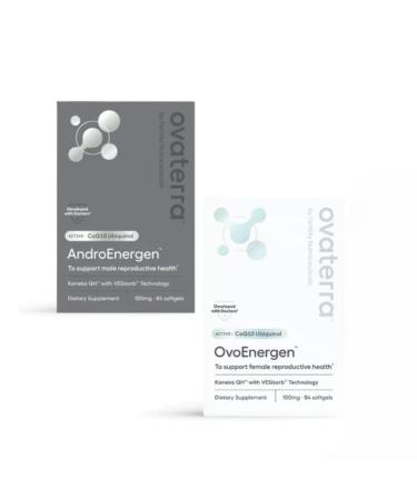 His & Hers Fertility Vitamins Bundle CoQ10 Ubiquinol 100mg for Men & Women to Support Sperm & Egg Health with Kaneka QH & VESIsorb Absorption Technology 84 - 100mg Softgel Capsules - 28 Day Supply