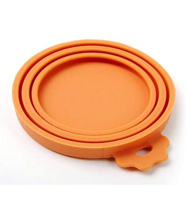 SLSON 2 Pack Pet Food Can Cover - Universal Silicone Cat Dog Can Lids (Orange+Blue) - Fits 3 Standard Size Cans - Buy Online on GoSupps.com