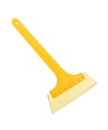 FOMIYES Beef Tendon Scraping scraper Ice Scraper deicer snow Snow for Car car deicer snow plow short handle 34.00X16.00X1.50CM Yellow