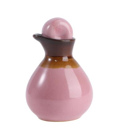 1set Essential Oil Bottle Essential Oil Roller Fragrance Jar Essential Oil Container Ceramic Fragrance Diffuser Containers with Lids Mini Wishing Jars Ceramics Miss Empty Bottle 9.5x6.5cm Red