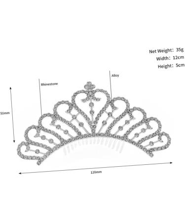 DRESSOOS Crown Side Hair Comb Rhinestone Barrettes for Women Hair Topper Bride Hair Comb Clip Girl Hair Accessories Flower Girl Tiara Rhinestone Hair Clip Wig Rhinestones Alloy Miss Hair up - Buy Online on GoSupps.com