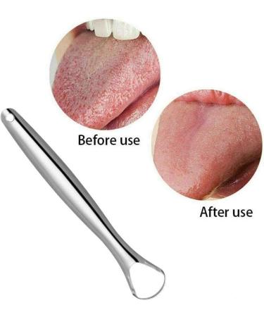 CTDWNT Stainless Steel Tongue Scraper - Oral Hygiene Tool for Tongue Cleaning | Best Tongue Brush for Fresh Breath - Buy Online on GoSupps.com