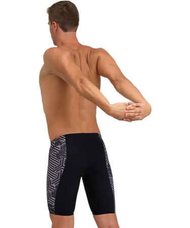 ARENA Men's Kikko Pro Swim Jammer 6 - Black Black Multi | Premium Swimwear for Competitive Swimmers - International Shipping Available - Buy Online on GoSupps.com