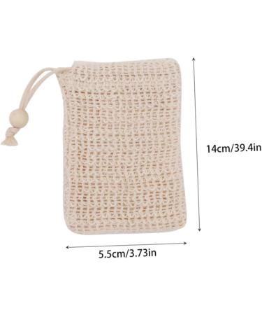 Baluue 8 Pcs Cotton Linen Soap Bag Bar Soap Pouch Soap Net Soap Exfoliating Pouch Bar Soap Bag Khaki 14x9.5cmx2pcs Khakix2pcs - Buy Online on GoSupps.com