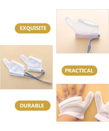 Healifty Adjustable Baby Thumb Brace Gloves - 2 Pairs Infant Anti-Sucking Mittens - Thumb Splint for Kids - Pink Black 12x7.5x0.5cm - Buy Online on GoSupps.com