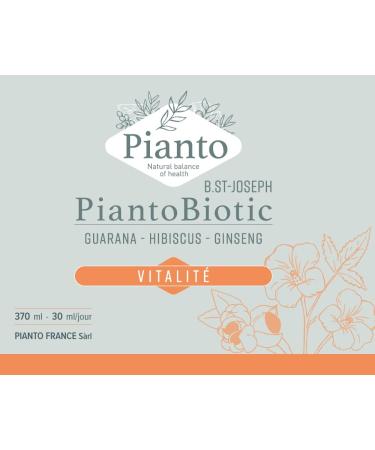 VITALITY PiantoBiotic (ex B.St-Joseph): tonic effect energy | convalescence | endurance sport | Concentrated supplement of phyto-active ingredients: guarana ginseng hibiscus nutrients vitamins - Buy Online on GoSupps.com